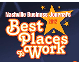 Logo of Nashville Business Journal's Best Places to Work 2012
