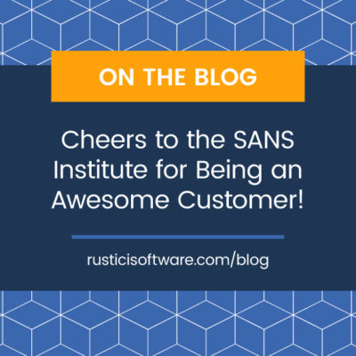 Cheers to the SANS Institute for being an awesome customer
