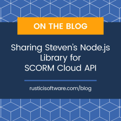 Sharing Steven's Node.js library for SCORM cloud API