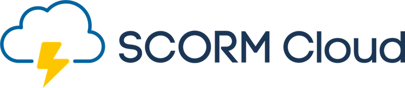 white SCORM Cloud logo