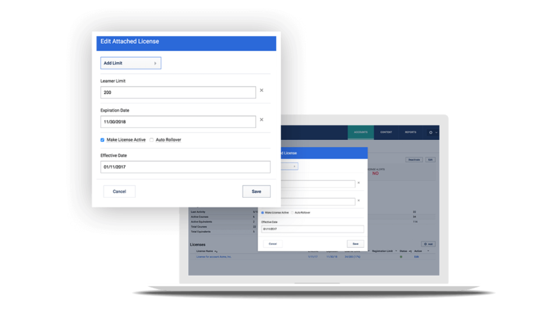 content controller screenshot on a laptop