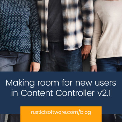 Content Controller user model in v2.1