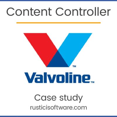 Content Controller Valvoline case study