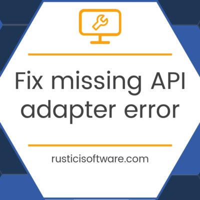Fix missing API adapter error