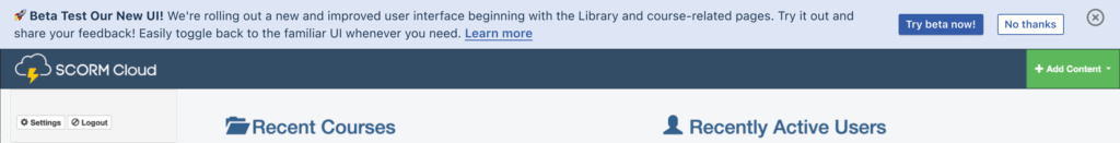SCORM Cloud Beta 2