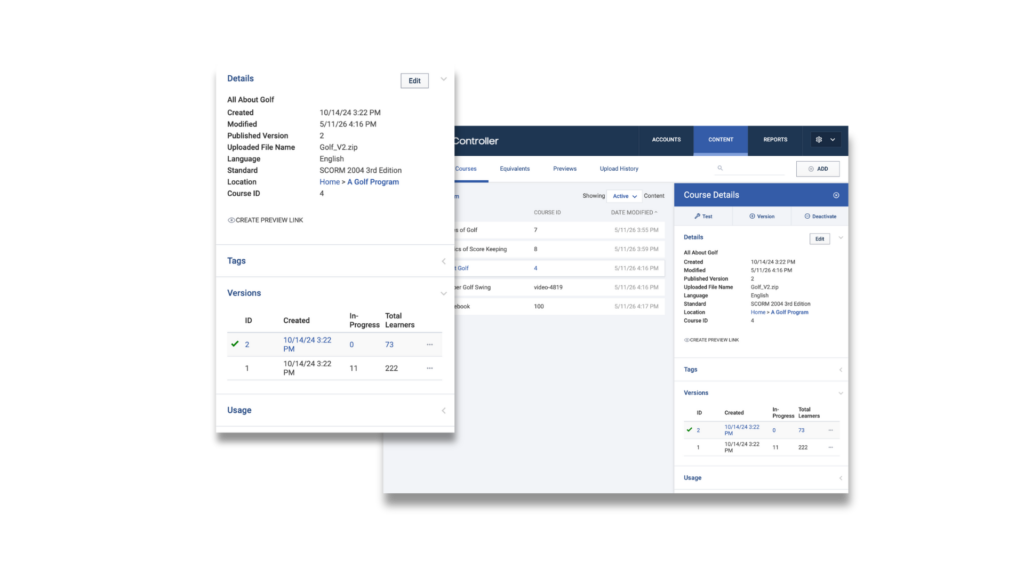 Content Controller Versioning